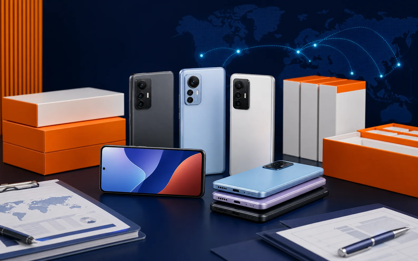 Generated wholesale category visual for Xiaomi mobile phone sourcing.